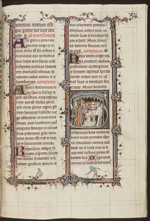 The presentation in the temple: Mary presents the Christ-child to Simeon