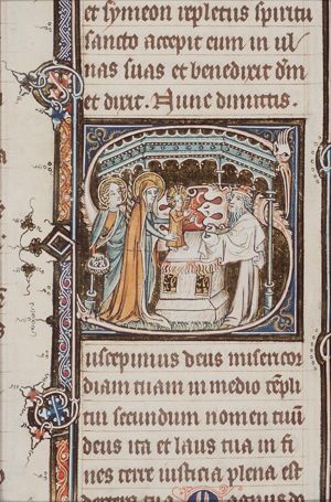 The presentation in the temple: Mary presents the Christ-child to Simeon