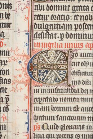 St. Andrew holding an X-shaped cross