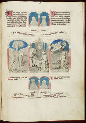 Eve receiving the fruit from the serpent (1st of 3)