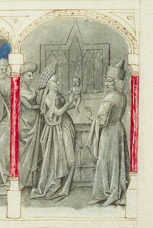 Hannah presents Samuel to Eli in the temple at Shiloh (3rd of 3)