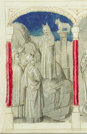 Adoration of the golden calf; Moses calls Aron to account (1st of 3)
