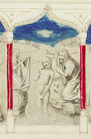 The baptism of Christ by St. John the Baptist (2nd of 3)