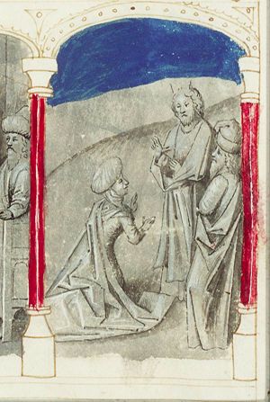 The leprous Miriam is healed through Moses' prayer (3rd of 3)