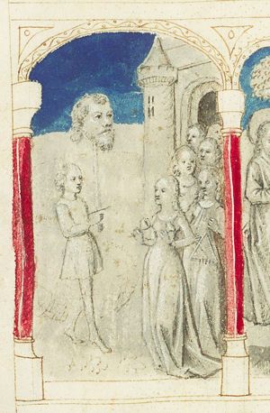 David with Goliath's head before the gates of Jerusalem (1st of 3)