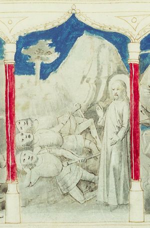 Christ makes himself known: "Ego sum"; the soldiers fall to the ground (2nd of 3)
