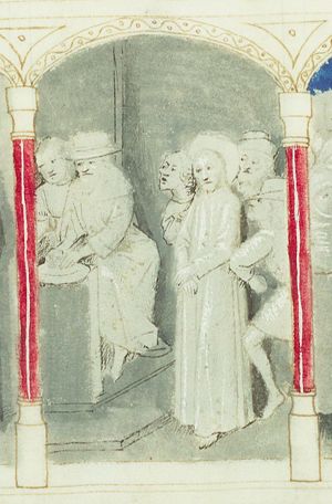 Christ before Pilate; Pilate washing his hands (2nd of 3)