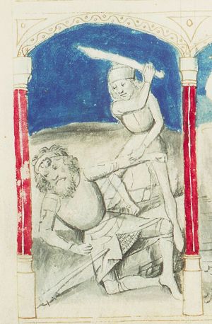 David and Goliath: David beheads Goliath with his sword (1st of 3)