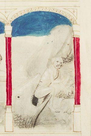 Jonah is cast up by the great fish (3rd of 3)