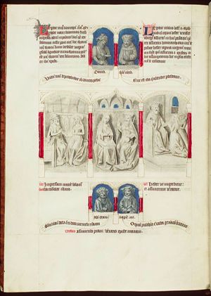 Bathsheba enthroned at Solomon's right hand (actually his left) (1st of 3)