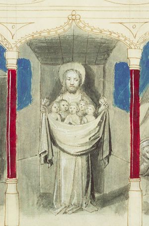 God/Christ with the blessed in a sheet (2nd of 3)