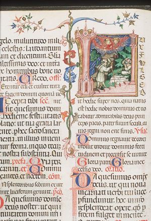 Annunciation of Christ's birth to the shepherds