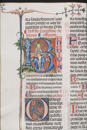 The Trinity: God the Father holding the crucifix (Mercy-Seat)