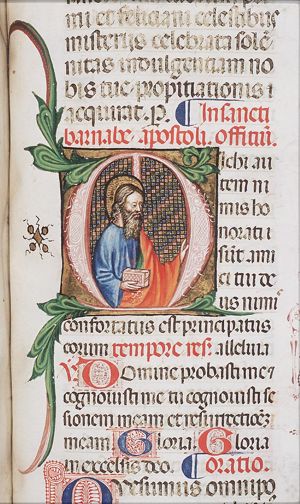 St. Barnabas of Cyprus, holding a book