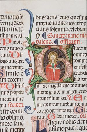 St. Mary Magdalene holding a jar of ointment