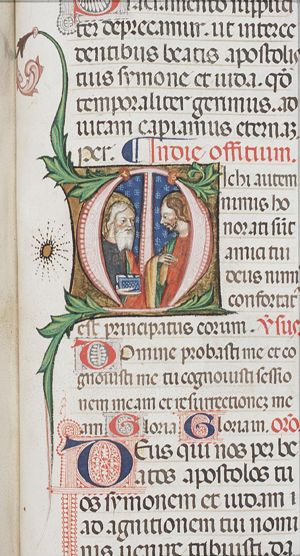 St. Simon Zelotes holding a book; St. Jude Thaddaeus