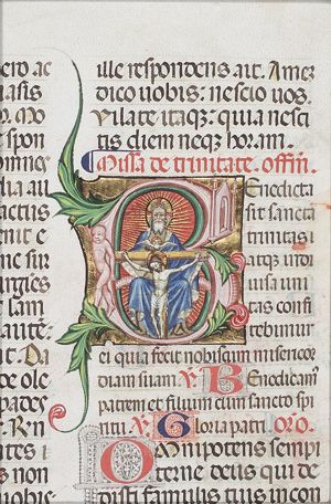 The Trinity: God the Father holding the crucifix (Mercy-Seat)