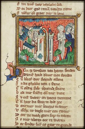 The destruction of Sodom; Lot's flight, his wife turned into a pillar of salt