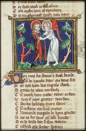Jacob wrestles with the angel