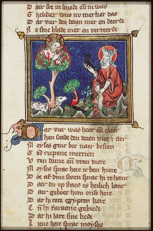 Moses and the burning bush