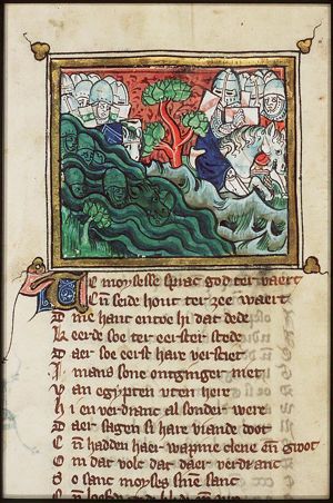 Pharao and his army perish in the Red Sea