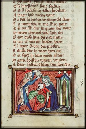 Saul is anointed king by Samuel