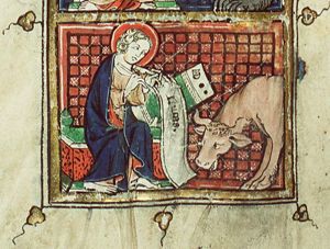 St. Luke with his symbol the ox (4th of 4)
