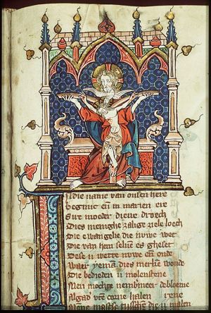 The Trinity: God the Father holding the crucifix (Mercy-Seat)