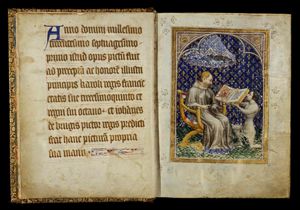 Dedication of the manuscript by Jean de Vaudetar to king Charles V of France
