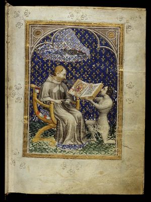 Dedication of the manuscript by Jean de Vaudetar to king Charles V of France