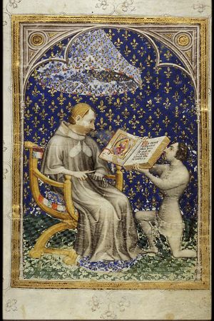 Dedication of the manuscript by Jean de Vaudetar to king Charles V of France