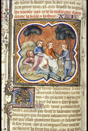 The mocking of Noah: Ham derides the nakedness of his drunken father