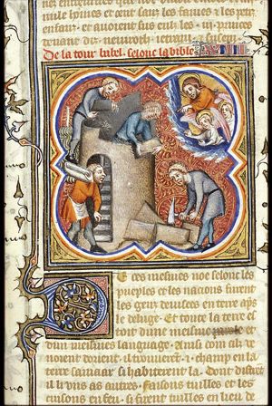 The building of the Tower of Babel and God's visit