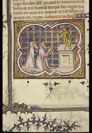 The idolatry of the Ephraimite Micah: Micah and the Levite worship the idol