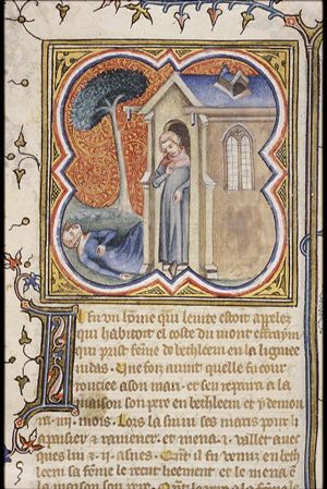 In the morning the concubine of the Levite lies dead on the treshold