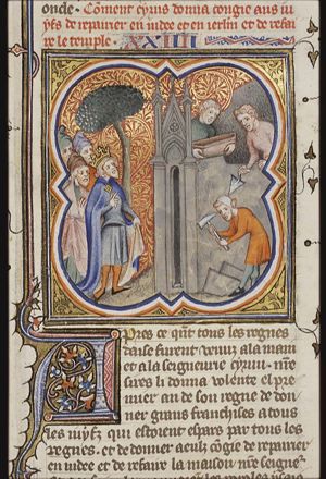 Cyrus, king of Persia, orders a temple to be built in Jerusalem