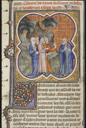 The siege of Bethuliah: the people complain to the elders about the lack of water