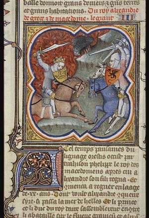 Alexander the Great's campaign against Syria; he fights the nobles of Darius at the river Granicus