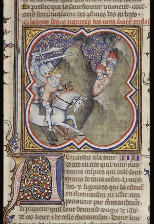 Alexander the Great encounters the ten hermits who live in the mountain Caspius