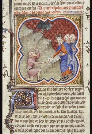 Ptolemy Philadelphus gives a letter to Demetrius