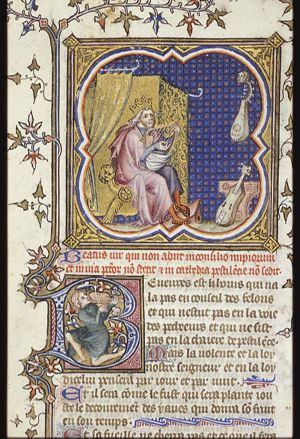 David playing the harp