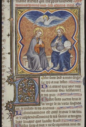 The Trinity: God the Father, Christ and the Holy Spirit as a dove