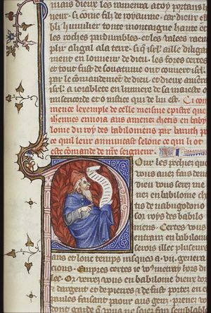 Baruch with Jeremiah's scroll