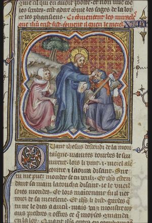 Christ healing a leper