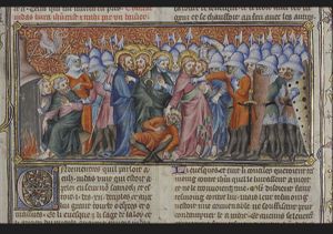 The arrest of Christ: the kiss of Judas; Malchus is healed by Christ; St. Peter denies Christ before a servant and soldiers