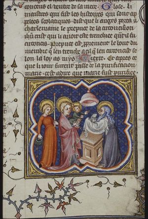 The presentation in the temple: Mary presents the Christ-child to Simeon