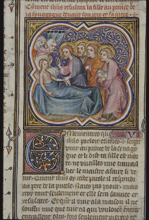 Christ raises the daughter of Jairus