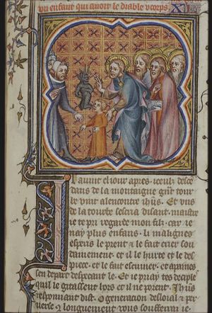 Christ heals a lunatic boy