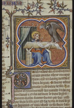 St. John the Evangelist writing