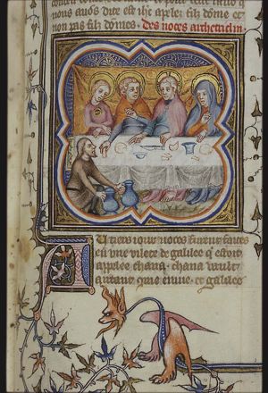 The marriage-feast at Cana: Christ changes water into wine